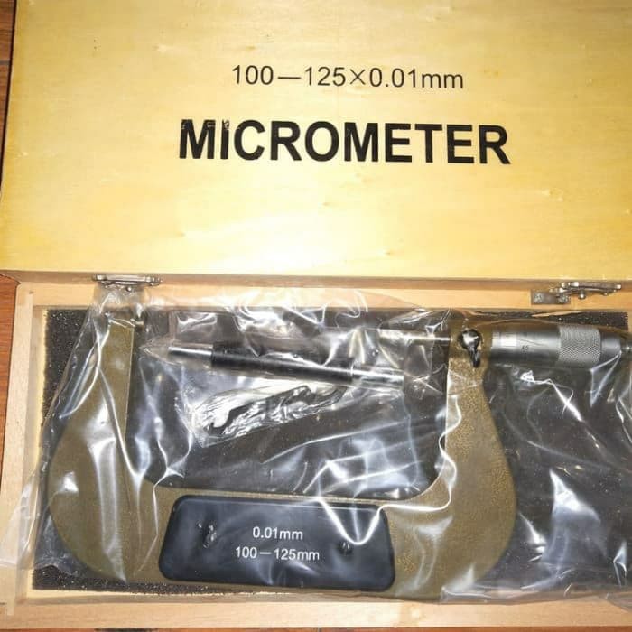 

(MEI) Mikrometer Luar Jarak 100-125 mm Resolusi 0.01 mm