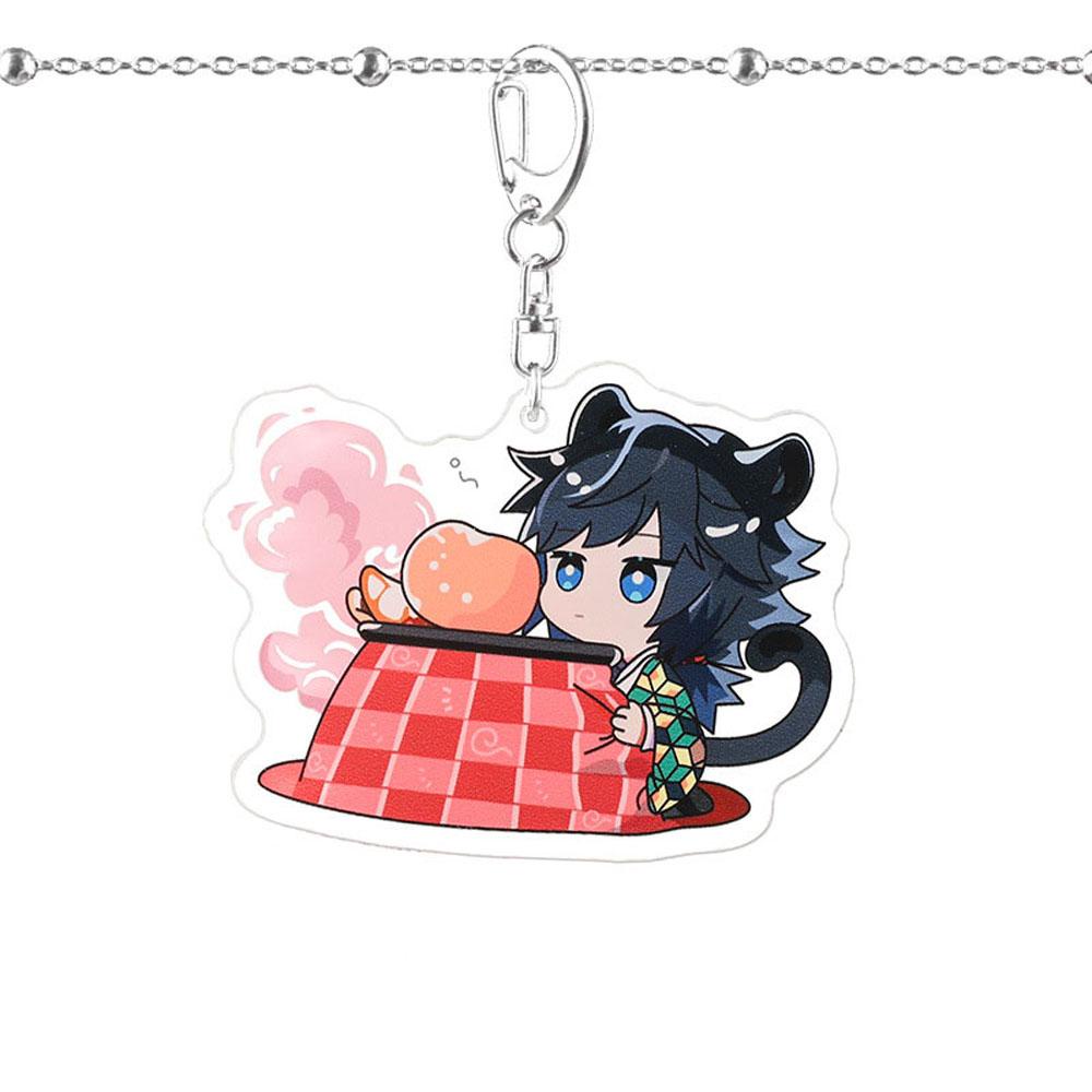 [Elegan] Gantungan Kunci Demon Slayer Tanjirou Hadiah Miniatur Kimetsu No Yaiba Inosuke Kyoujurou Giyuu Key Ring