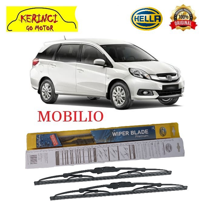 WIPER HONDA MOBILIO HELLA PREMIUM 22&quot; &amp; 16&quot; SEPASANG - WIPER MOBILIO