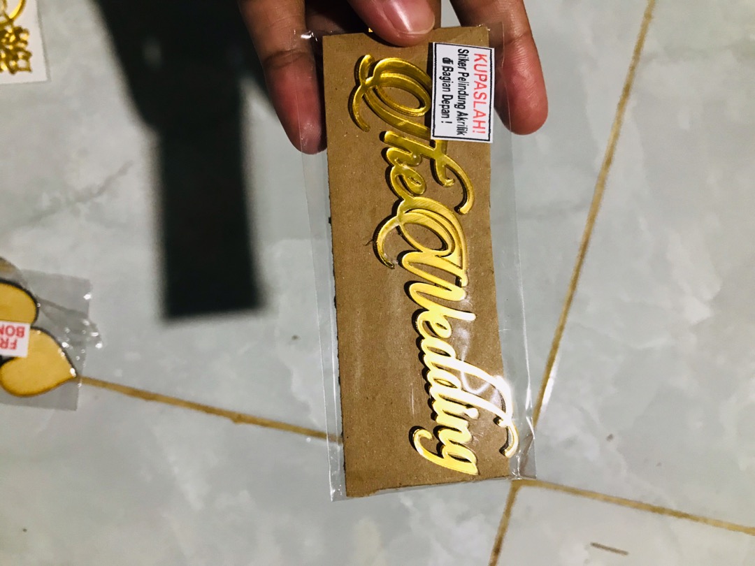 Rs 10 X 2,5 Cm The Wedding Latin Emas / Perak / Mahar / Dekorasi / Seserahan / Scrapbook