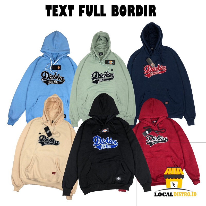 Hoodie Dickis Mocca Bordir ORI Grade Premium Full Bordir Fleece Tebal Pria Wanita M-XXL