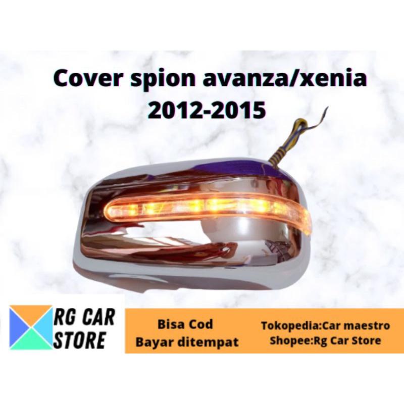 COVER SPION AVANZA 2012-2015  WARNA CHROME PLUS LAMPU SEIN