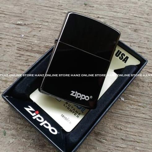[KODE PRODUK 6W6879336] Laris ZIPPO BLACK SILVER ICE - KOREK API ZIPPO HITAM SILVER KILAT 