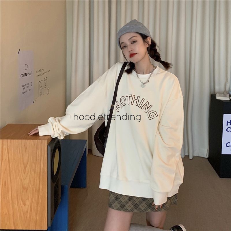 HODISO - Basic Sweater Nothing Size M-Xxl Unisex (Pria&amp;Wanita) Tumblr Sweater