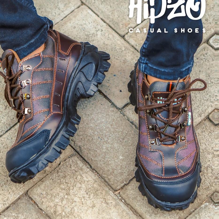 ✧ Sepatu Safety Pria Premium Ujung Besi Hipzo M 052 Original 100% Anti Air Safety Sefty Shoes Boots 