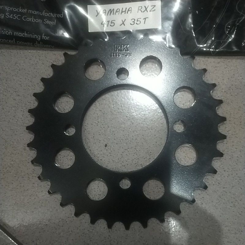 SSS RK TK 415 RX GEAR GER BELAKANG RXZ  JUPITER VEGA RX KING JUPITER Z VEGA R mx135 Ger tipis-RK BLACK 415 x 35