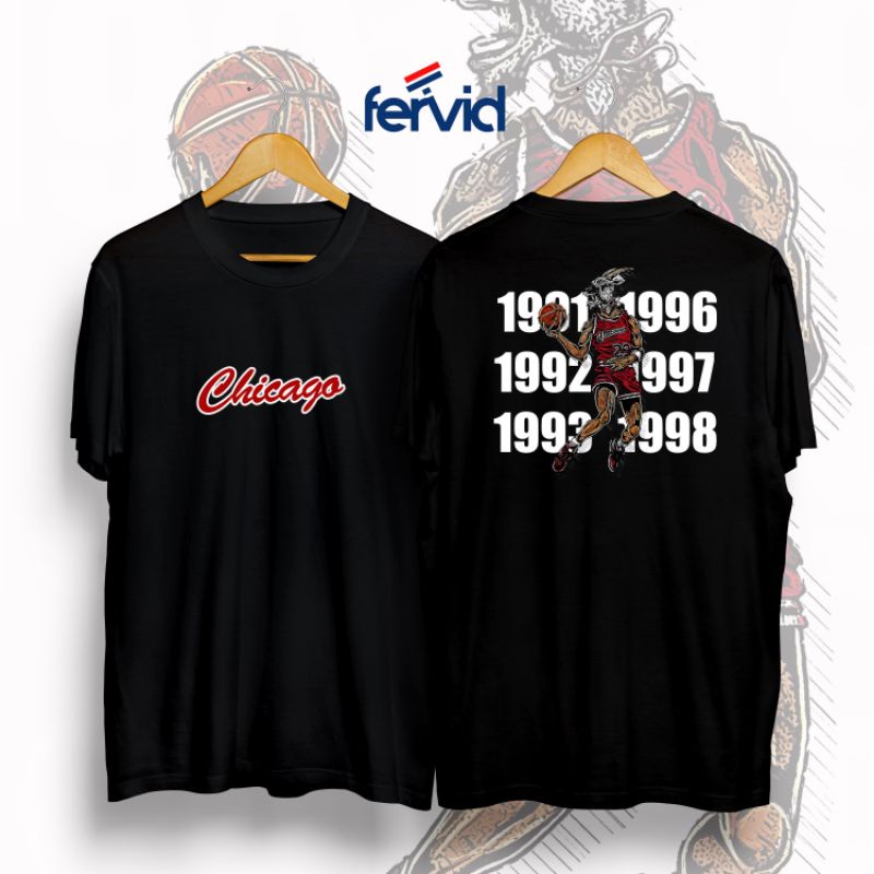 JORDAN CHICAGO BULLS CHAMPIONS NBA BAJU KAOS