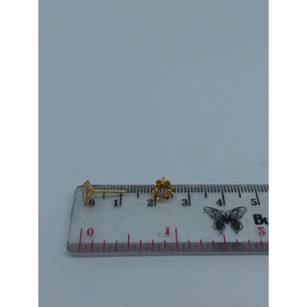 giwang bunga (asur) mp/ giwang perak asli silver 925 lapis emas/ giwang fashion wanita