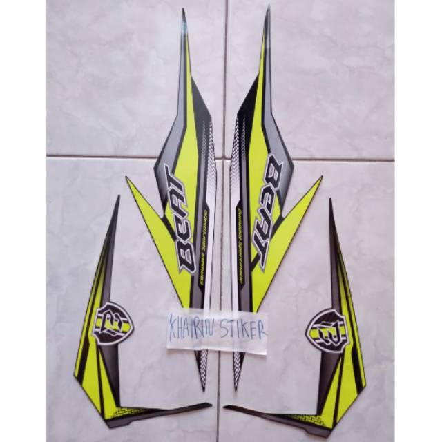 Striping beat 2019 hitam hijau stabilo original