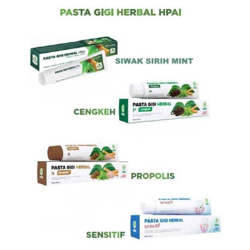 PASTA GIGI HERBAL HNI/hpai |PGH siwak|PGH cengkeh|PGH propolis|PGH sensitif