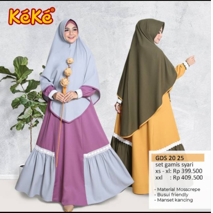 Gamis syar'i keke GDS 20 25 BY KEKE