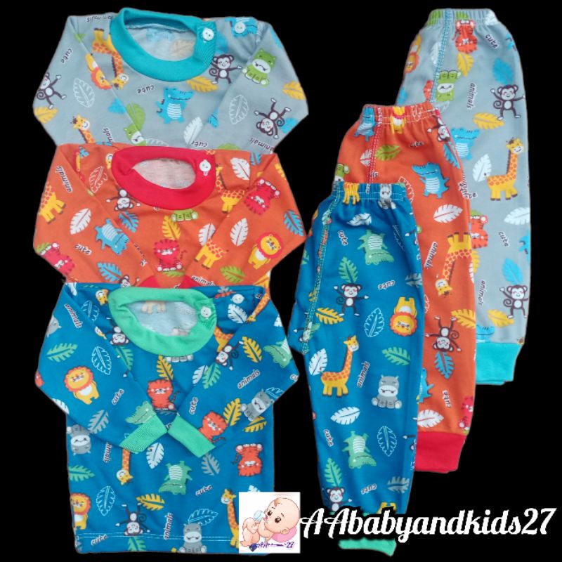 TERBARU!!!3 Pasang Cico Miko Setelan Baju Bayi Lengan Panjang Ukuran S M L XL SNI HIGHT QUALITY