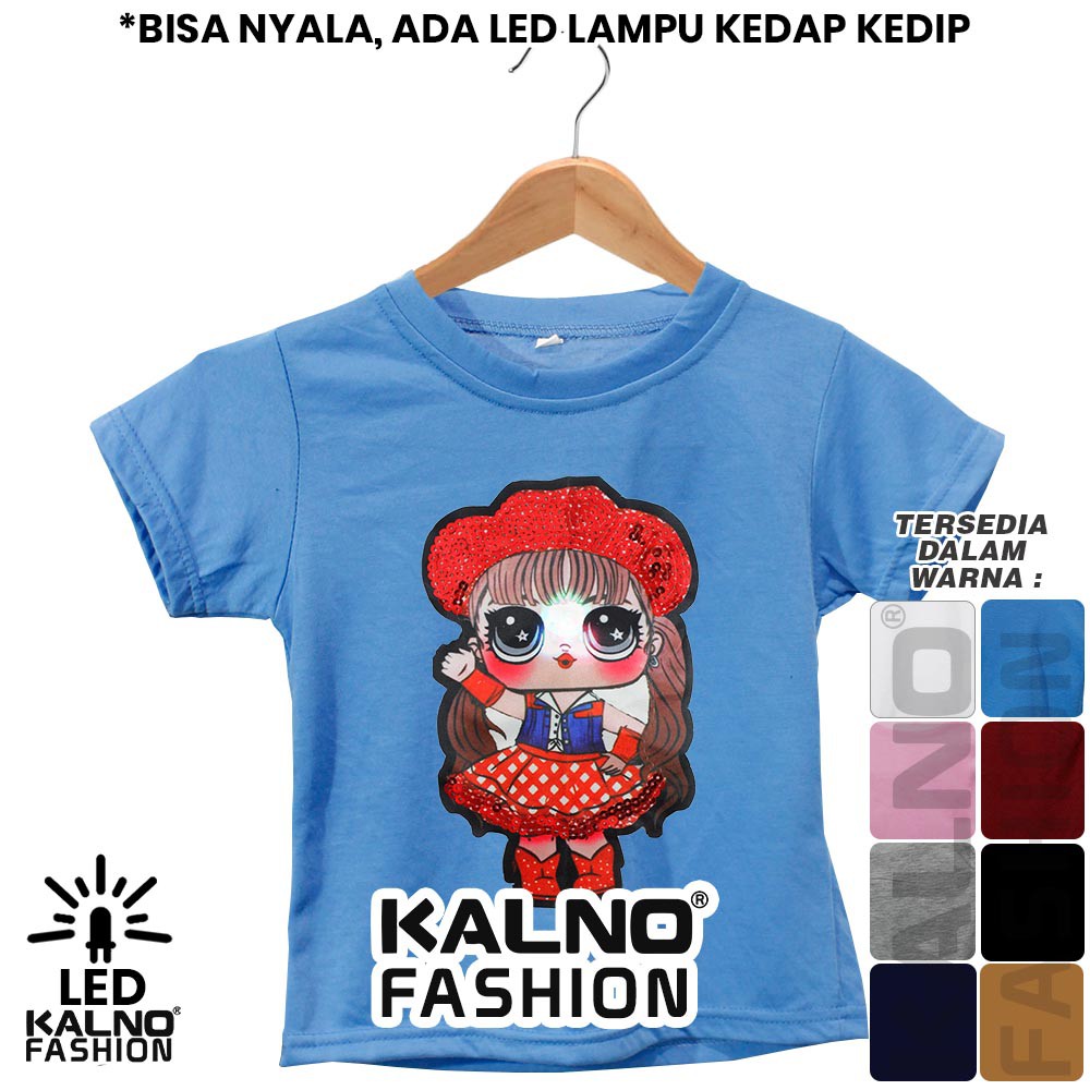 kaos baju anak LOL 1 LED umur 1 - 7 tahun bisa nyala - random karakter LOL KAOS LED KAOS NYALA