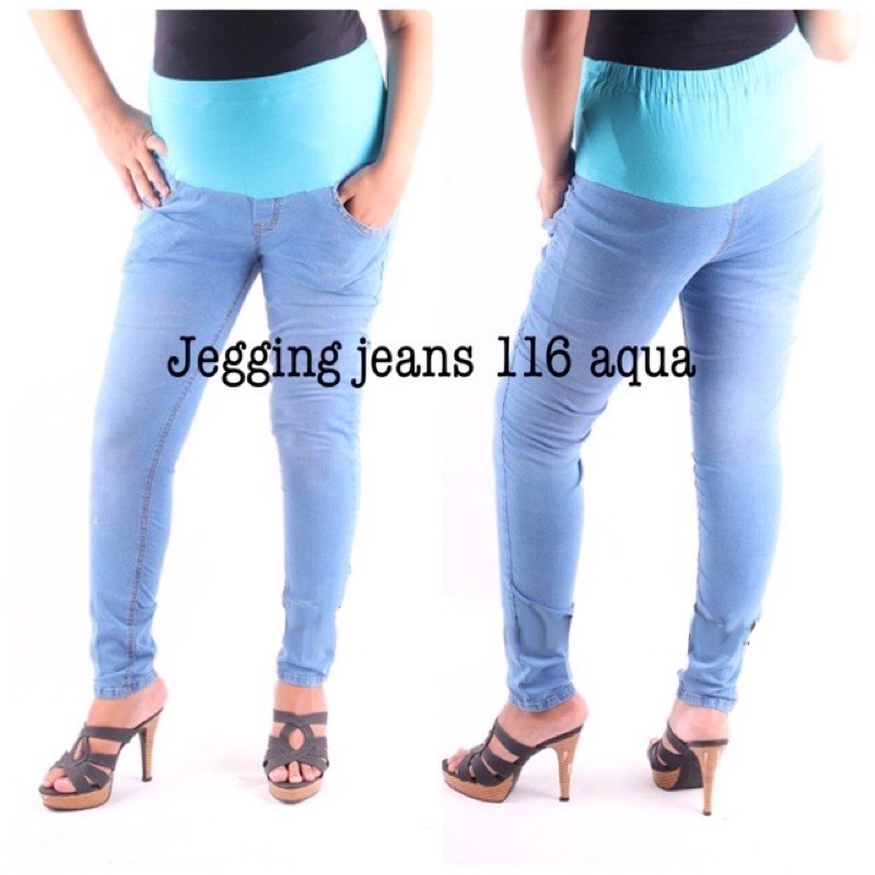 Celana jegging hamil 116 aqua