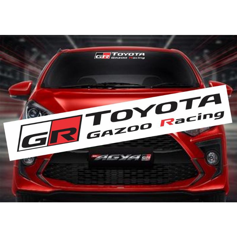 stiker mobil Toyota Stiker kaca depan GR toyota