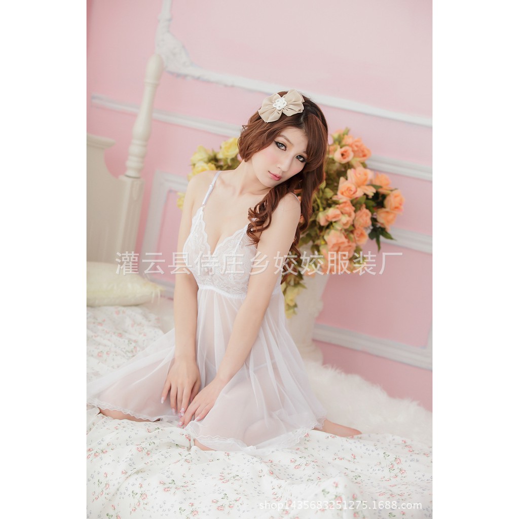 LI-50 dress transparan chiffon sexy lingerie baju tidur wanita seksi