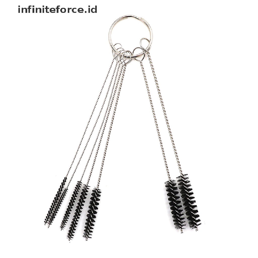 (Infiniteforce.Id) 7pcs / Set Sikat Pembersih Lubang Jarum Mesin Tato