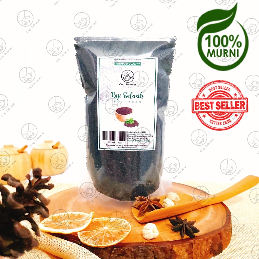 250gr Basil Seed / Biji Selasih Besar &amp; Bersih / Rempah / JSR 100% PREMIUM QUALITY