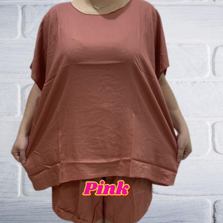 Baju setelan wanita jumbo big size xxxxl polos 3S5