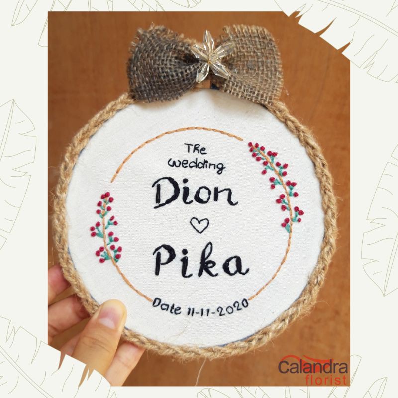 kado pernikahan | wedding gift | kado unik Jabodetabek | embroidery custom | hadiah mewah | kado