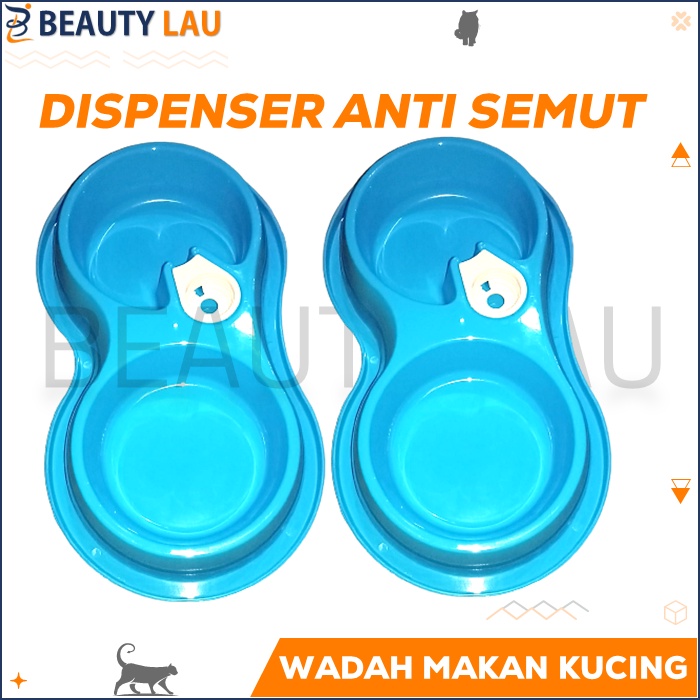 MANGKOK TEMPAT MAKAN MINUM KUCING ANJING PET BOWL DOUBLE DISPENSER MANGKOK MANGKUK WADAH MAKANAN KUCING