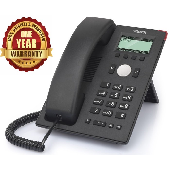 Vtech Telephone SIP VSP805 Telepon IP Hitam INCLUDING ADAPTOR