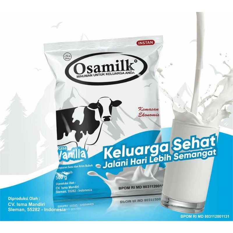

Susu penggemuk badan Osamilk rasa vanila kemasan 500 gram
