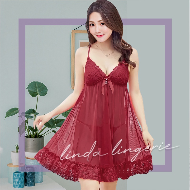 LindaGalz Sexy Lingerie Jumbo Big Size Baju Tidur Sexy 1288 Baju Haram Wanita Lingerie Wanita Premiu