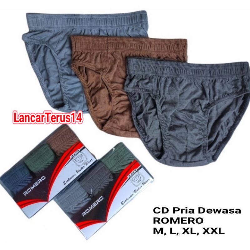3Pcs Celana Dalam Pria / CD Pria Dewasa ROMERO