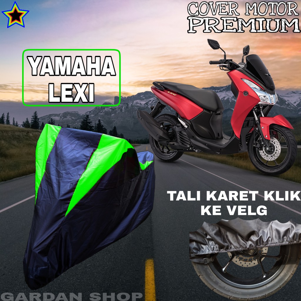 Sarung Motor YAMAHA LEXI Hitam HIJAU Body Cover Penutup Pelindung Motor Yamaha Lexi PREMIUM