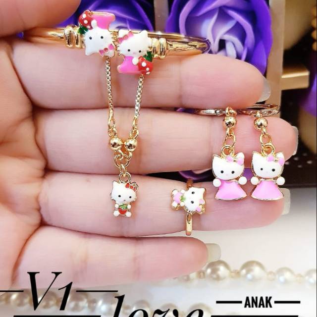 Xuping set perhiasan anak lapis emas 18k 2720h