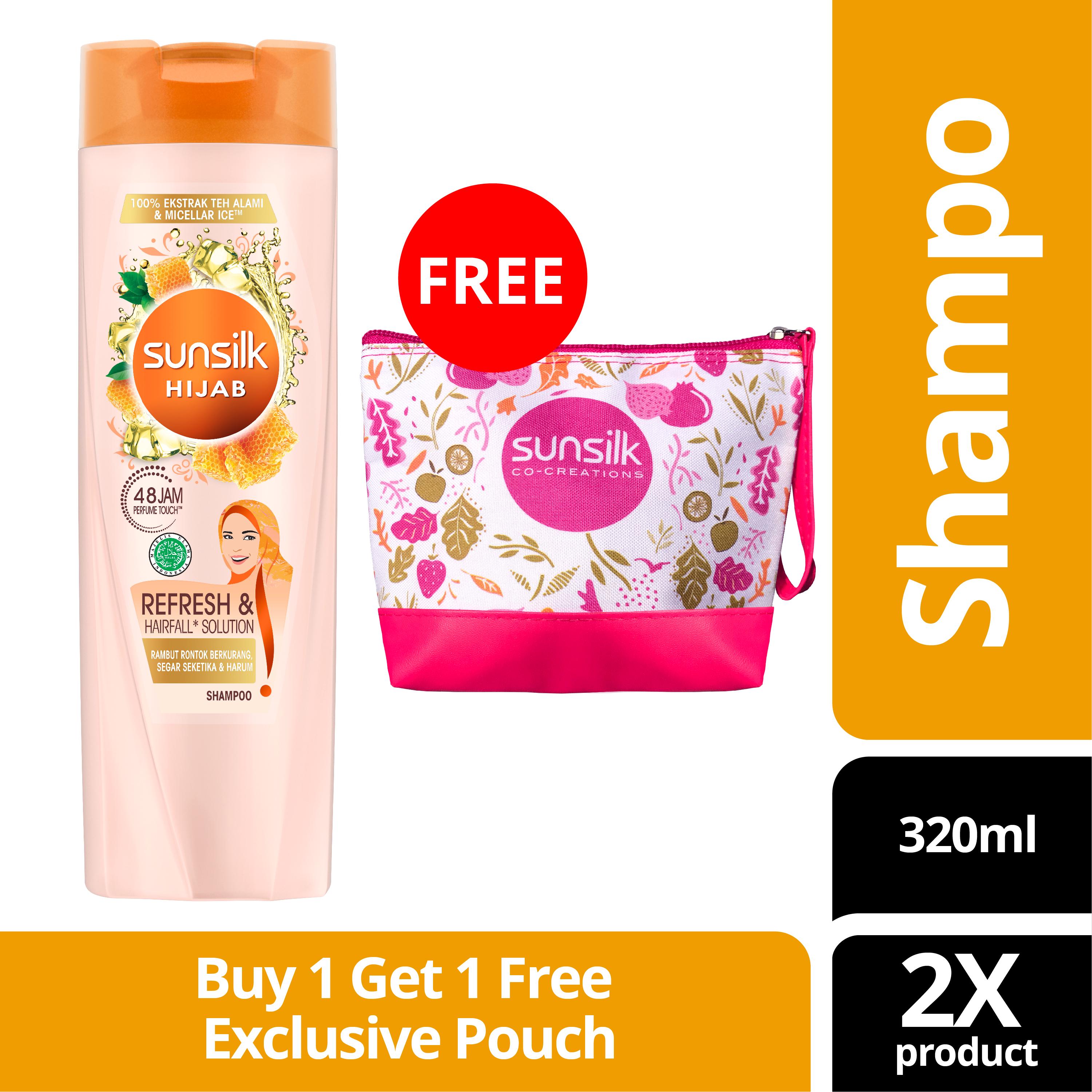 Sunsilk Hijab Recharge Refresh & Hair Fall Solution Shampoo 320 ml Free Pouch