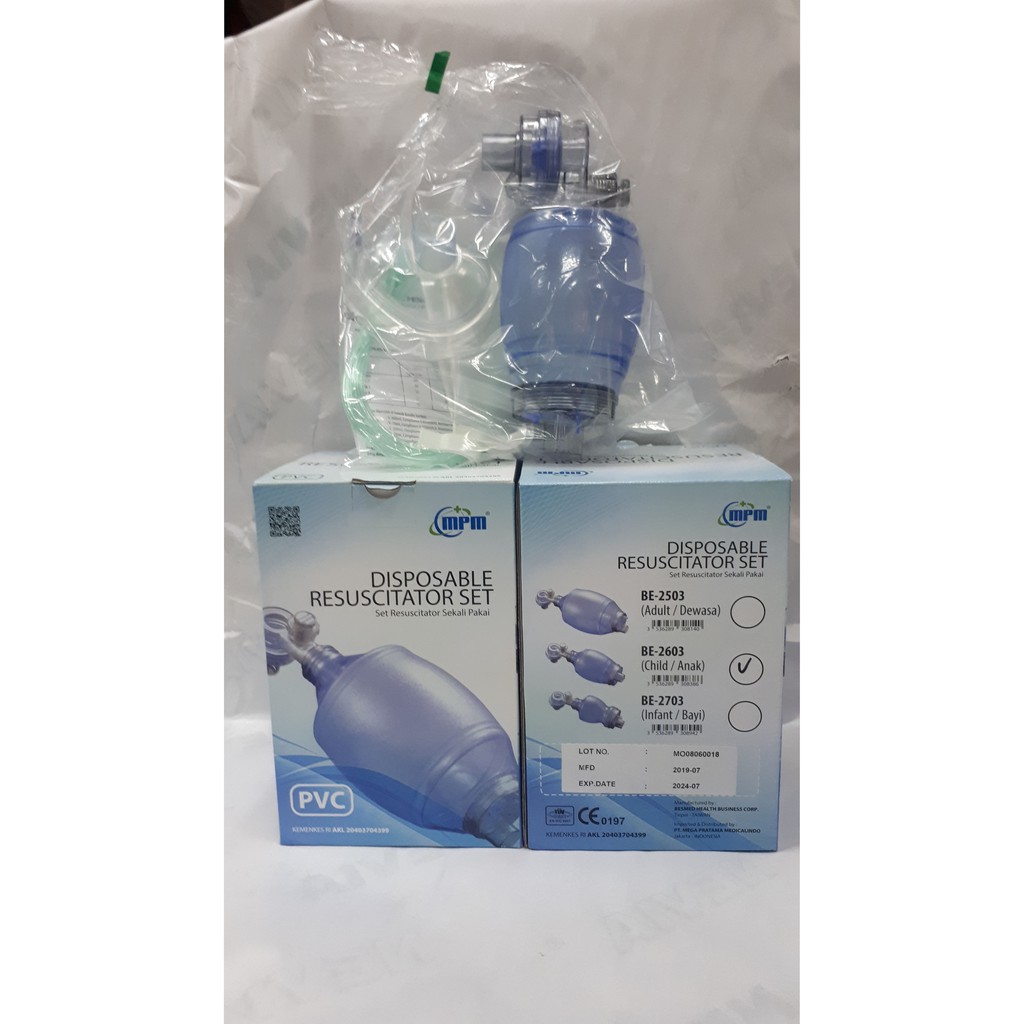 Amubag MPM/Ambubag MPN Anak Dewasa Bayi/Manual Resuscitator MPM