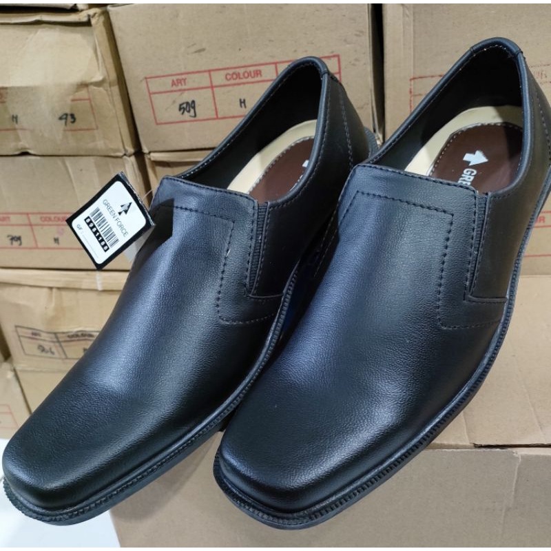 sepatu kantoran sepatu pantofel bahan semi kulit