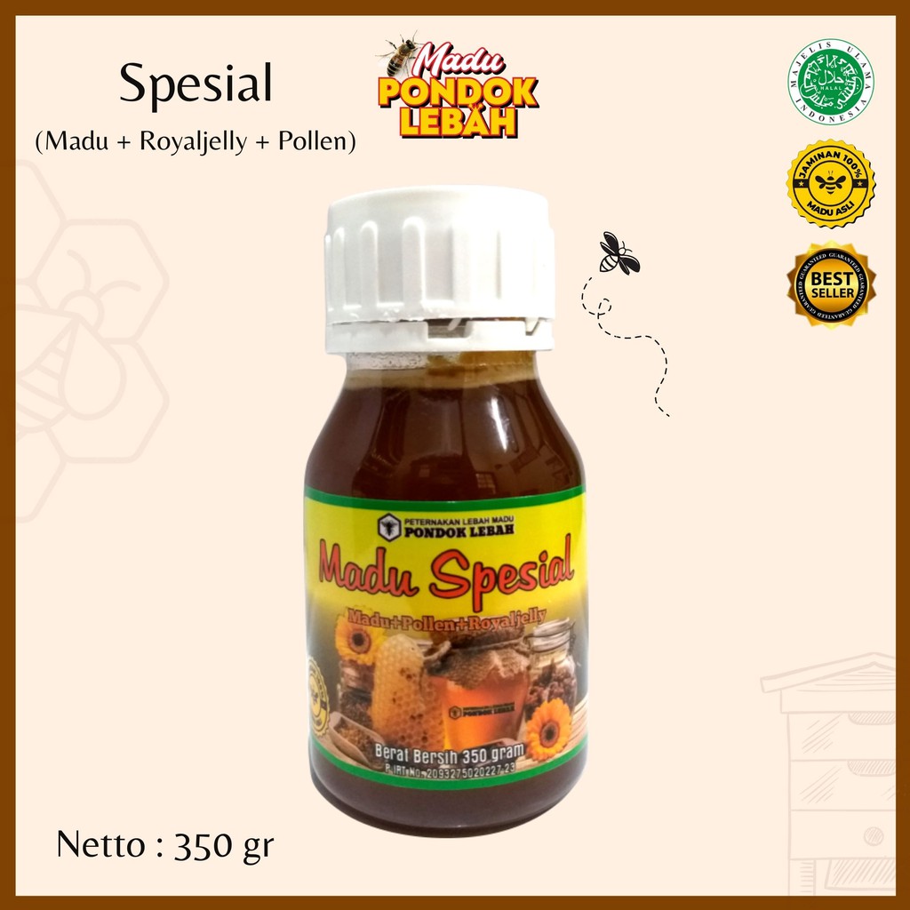 

Madu Spesial (Madu + Pollen + Royal Jelly) 350gr - Pondok Lebah