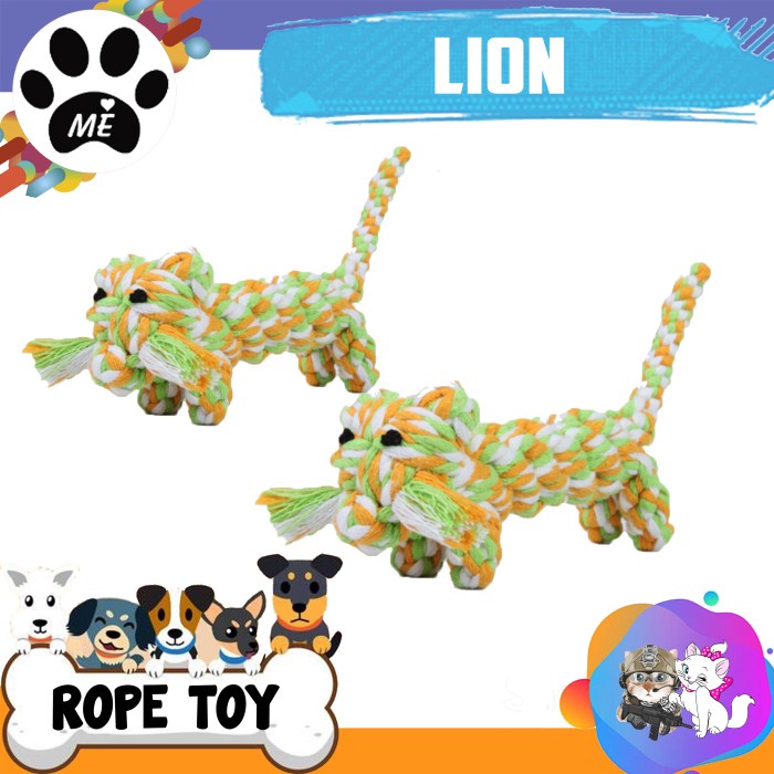 Mainan Gigitan Anjing &quot; LION ROPE TALI TAMBANG &quot; Sikat Gigi Anjing