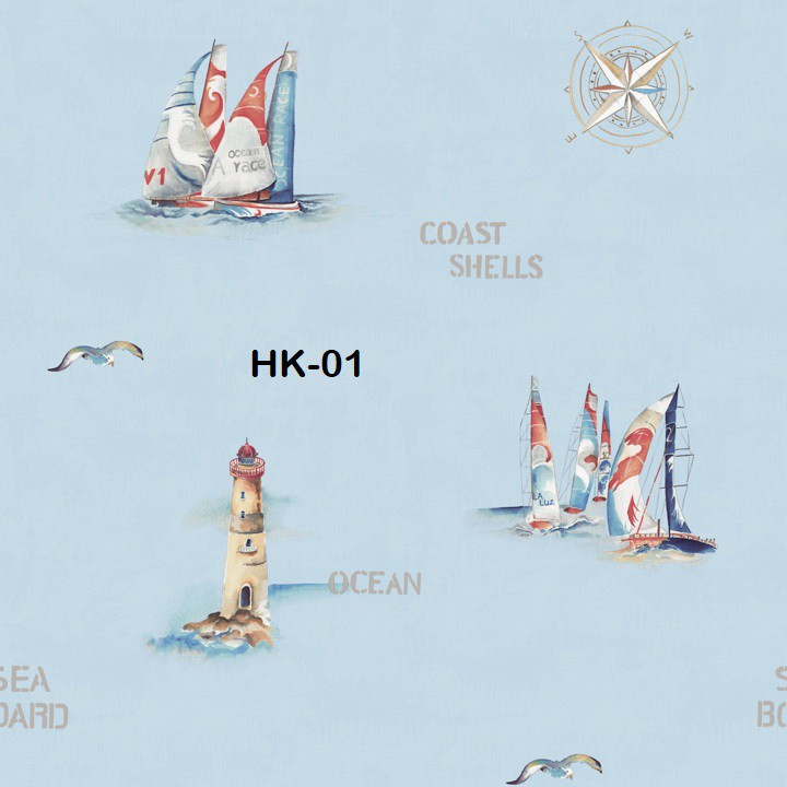 Wallpaper Dinding Anak Motif Kapal Laut HK