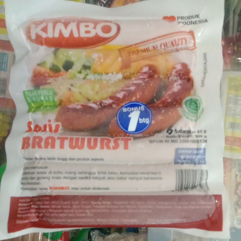 

Kimbo Sosis Sapi Bratwurst (6+1) 500 gr