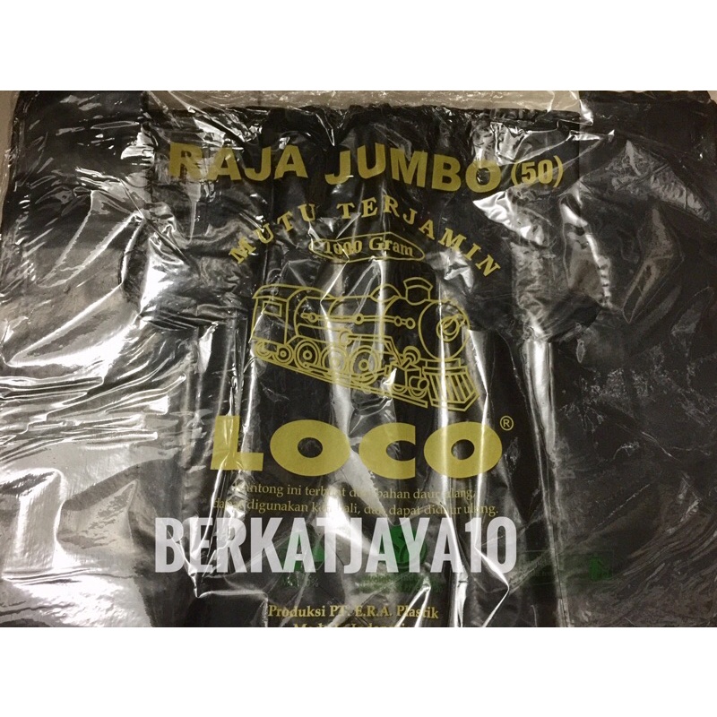 Kantong Plastik Kresek Loco Hitam Raja Jumbo Tebal Ukuran 50