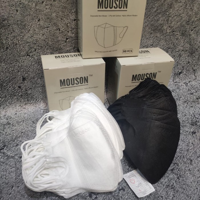 DUCKBILL WARNA MOUSON 4 PLY ISI 50 PCS | MASKER DUCKBILL MOUSON 4PLY