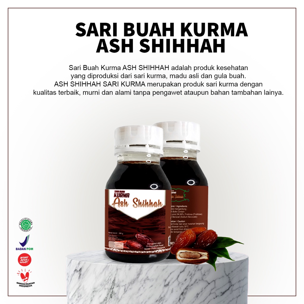 

Sari kurma ash Shihah premium 100% full import original rasa enak isi 350GR tidak asli uang kembali