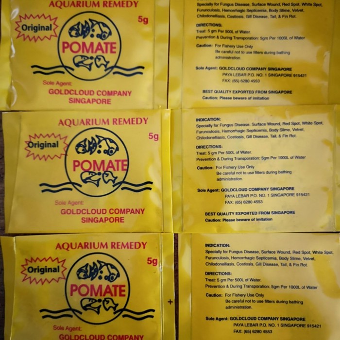 Pomate Obat ikan hias original by Heto ori singapore - obat jamur ikan