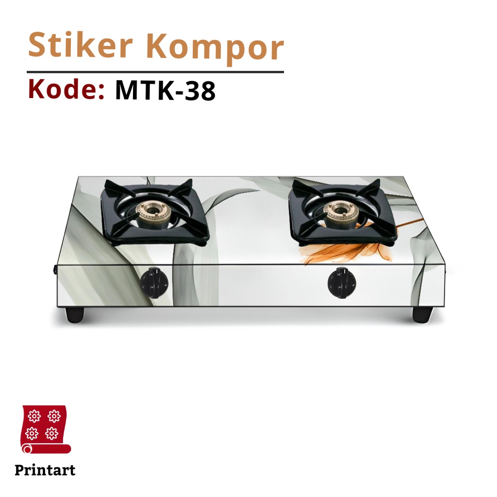 Stiker Kompor 1 Tungku dan Sticker Kompor 2 Tungku Motif Minimalis Kode MTK-38