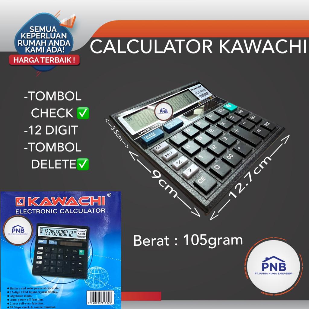 

KALKULATOR CALCULATOR KAWACHI 12 DIGIT TOMBOL CHECK KX512