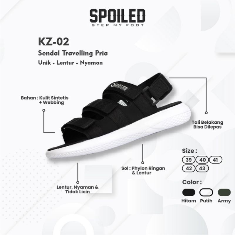 Spoiled - Sandal Gunung/ Sandal Traveling Pria KZ02