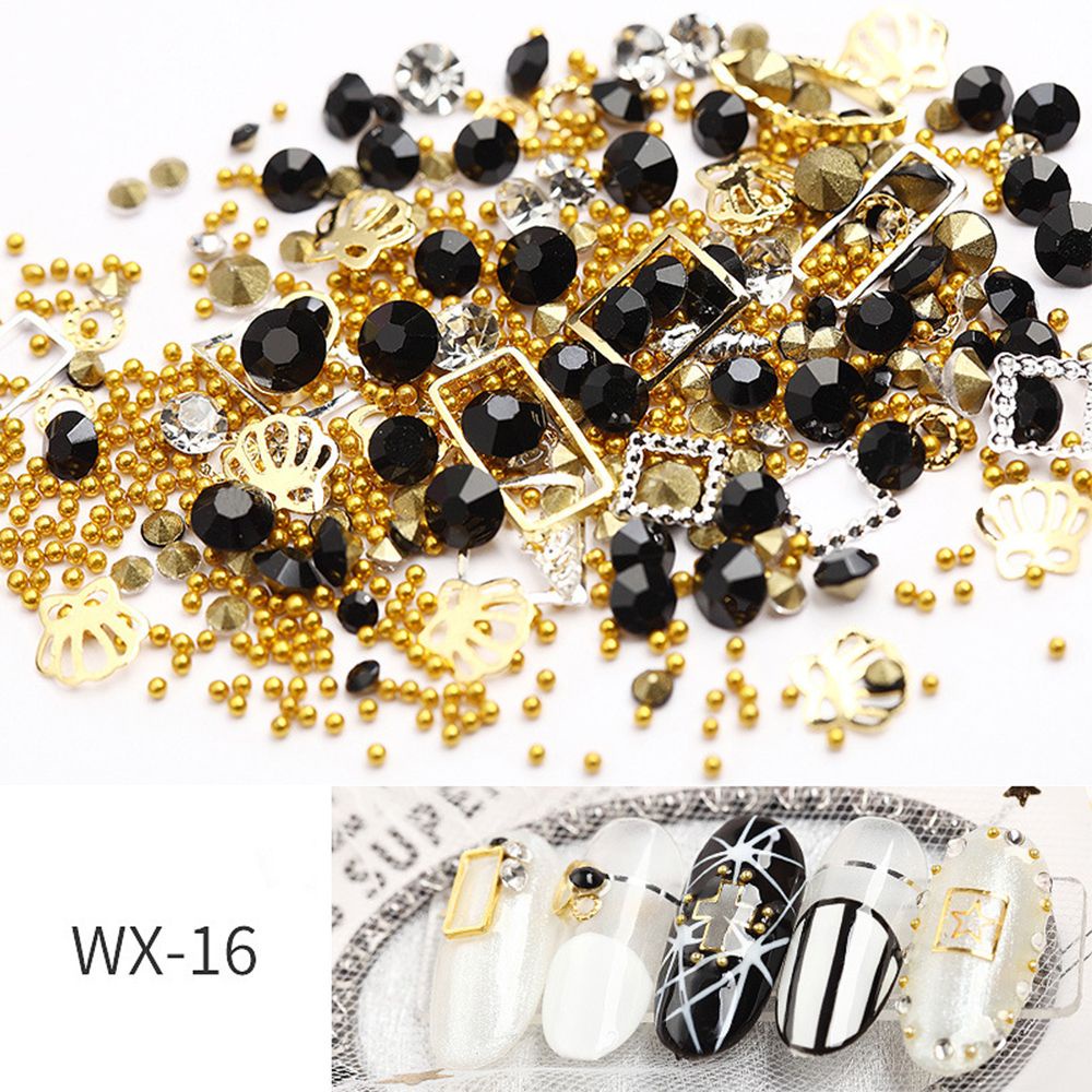 Mxbeauty Stiker Sequin Glitter Berlian Imitasi 3d Bentuk Kotak Holografik Multi Warna Dekorasi Nail Art Diy