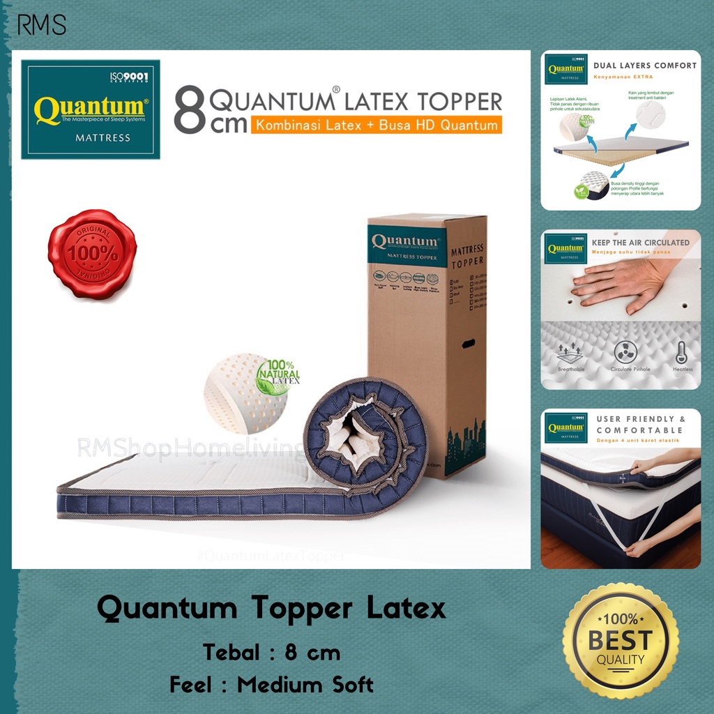 Quantum Topper Latex Uk. 90 x 200 x 8 cm / Topper / Matras Latex / Topper Matras / Latex