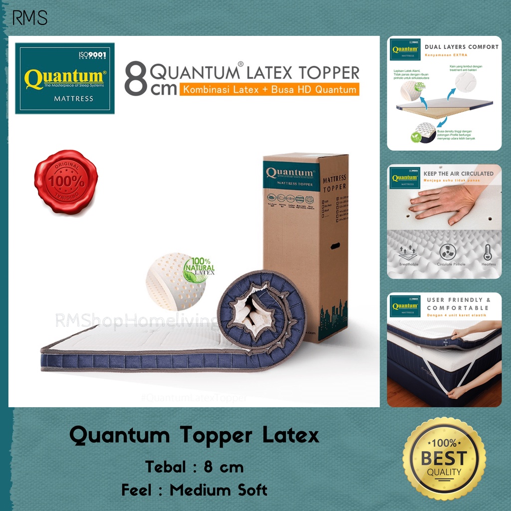 Quantum Topper Latex Uk. 100 x 200 x 8 cm / Topper / Matras Latex / Topper Matras / Latex