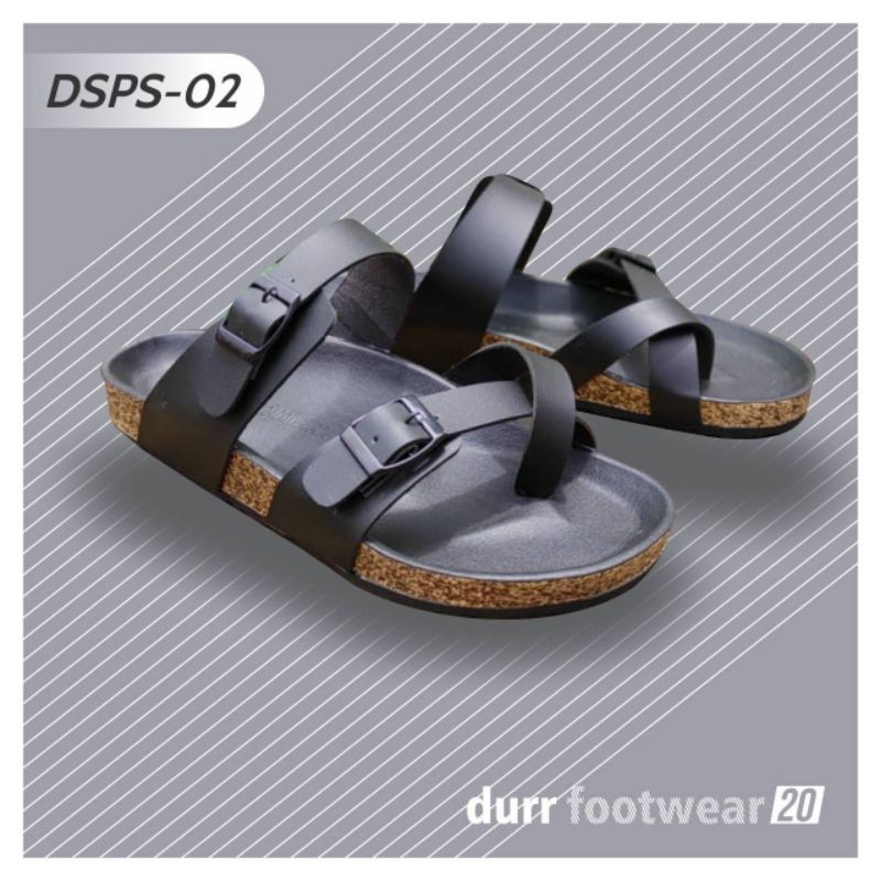 Sandal puyuh Jepit Pria kulit, Sandal durr footwear 20 original, Sendal cowok Slip on