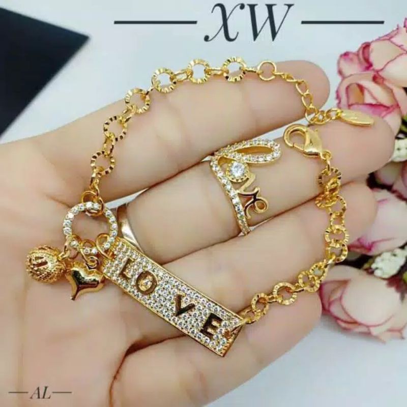 GELANG TITANIUM SET CINCIN